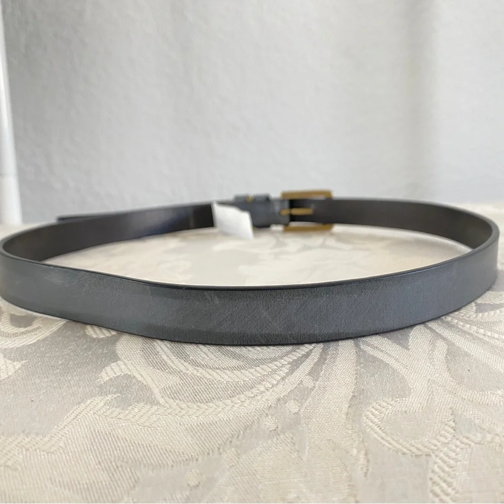 tiger of sweden gray leather belt buckle